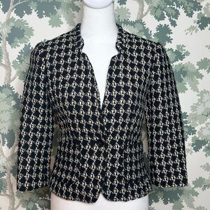 Banana Republic Black and White Houndstooth Blazer